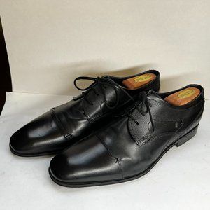 Bugatti Mens Black Leather Dress Shoes size 11. Used